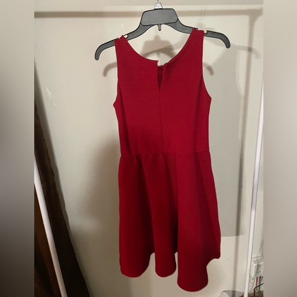 Red Dress with Sparkling Necklace - Picture 3 of 3